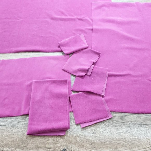 Purple Velour Fabric Scraps For Crafts Hobbies - Picture 2 of 7